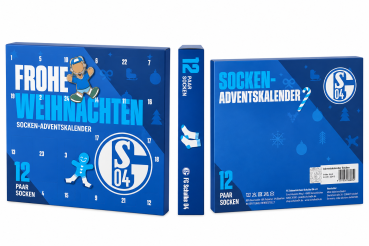 Preview: FC Schalke 04 S04 Socken-Adventskalender Gr. 36-41 – 12 Paar